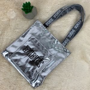 PINK VS silver tote